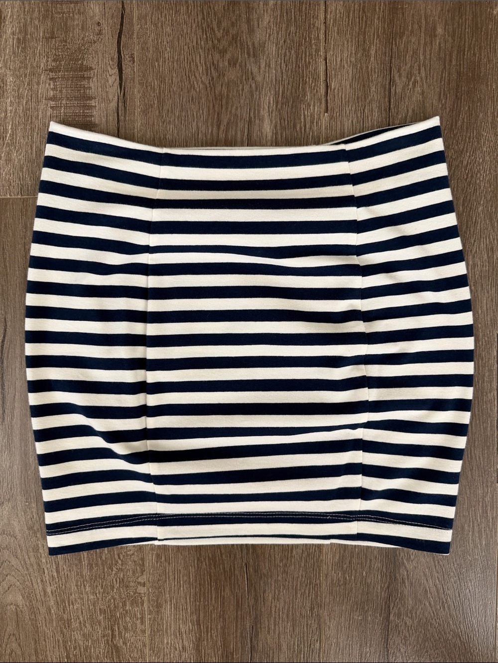 Betsey Johnson striped stretch mini skirt